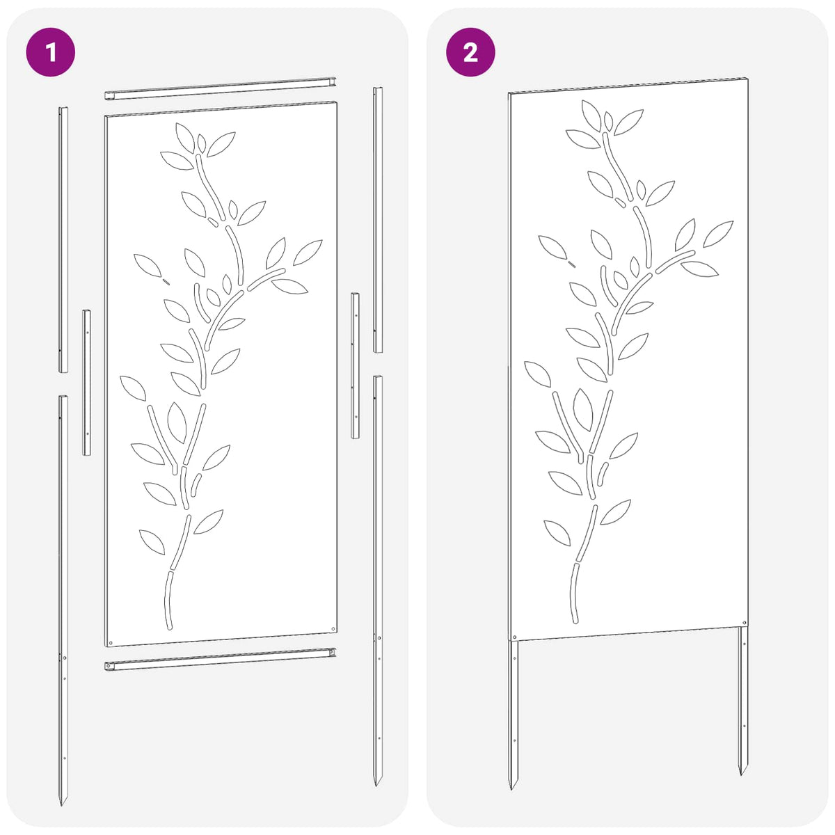 Garten Sichtschutz-Leinwand Silber 50 x 140 cm Verzinkter Stahl