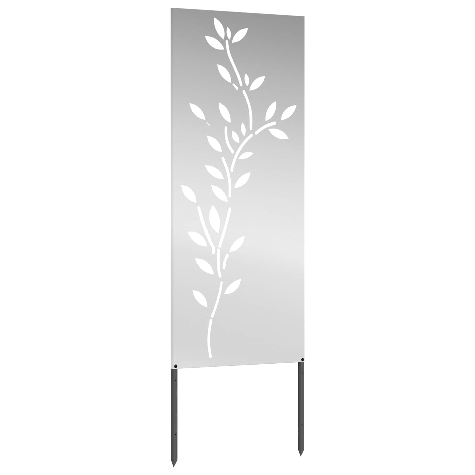 Garten Sichtschutz-Leinwand Silber 50 x 140 cm Verzinkter Stahl
