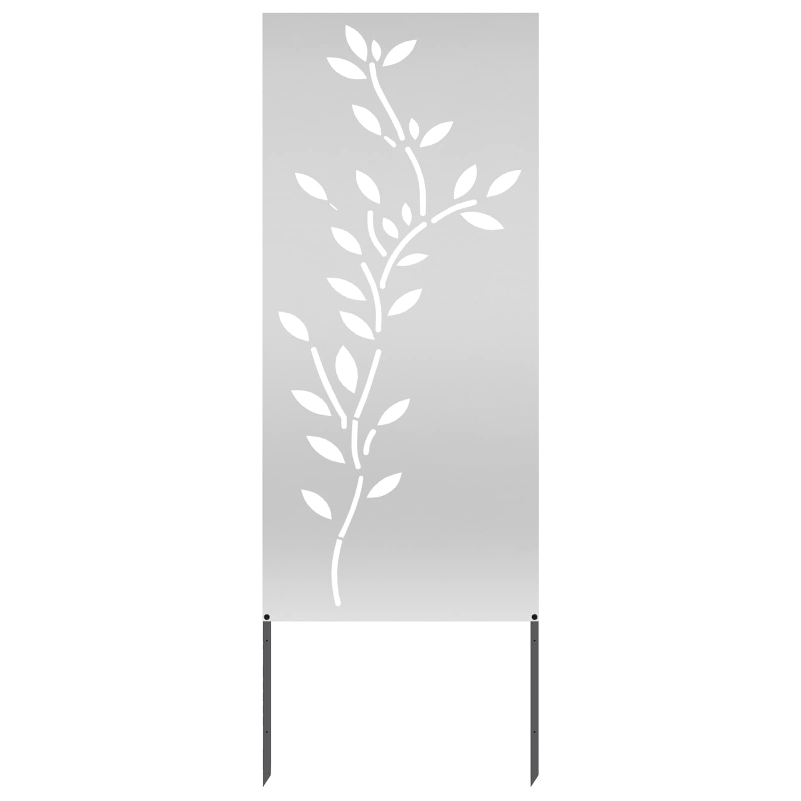 Garten Sichtschutz-Leinwand Silber 50 x 140 cm Verzinkter Stahl