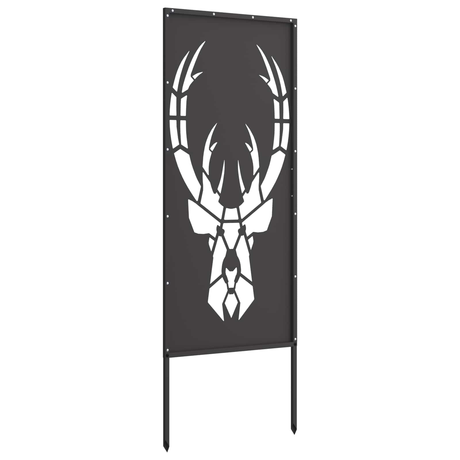 Garten Sichtschutz-Leinwand Tiermuster Schwarz 50 x 140 cm