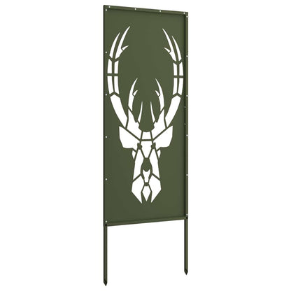 Garten Sichtschutz-Leinwand Tiermuster Olivgrün 50 x 140 cm