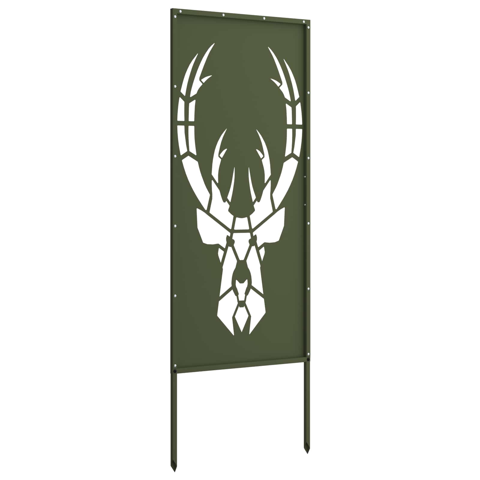 Garten Sichtschutz-Leinwand Tiermuster Olivgrün 50 x 140 cm