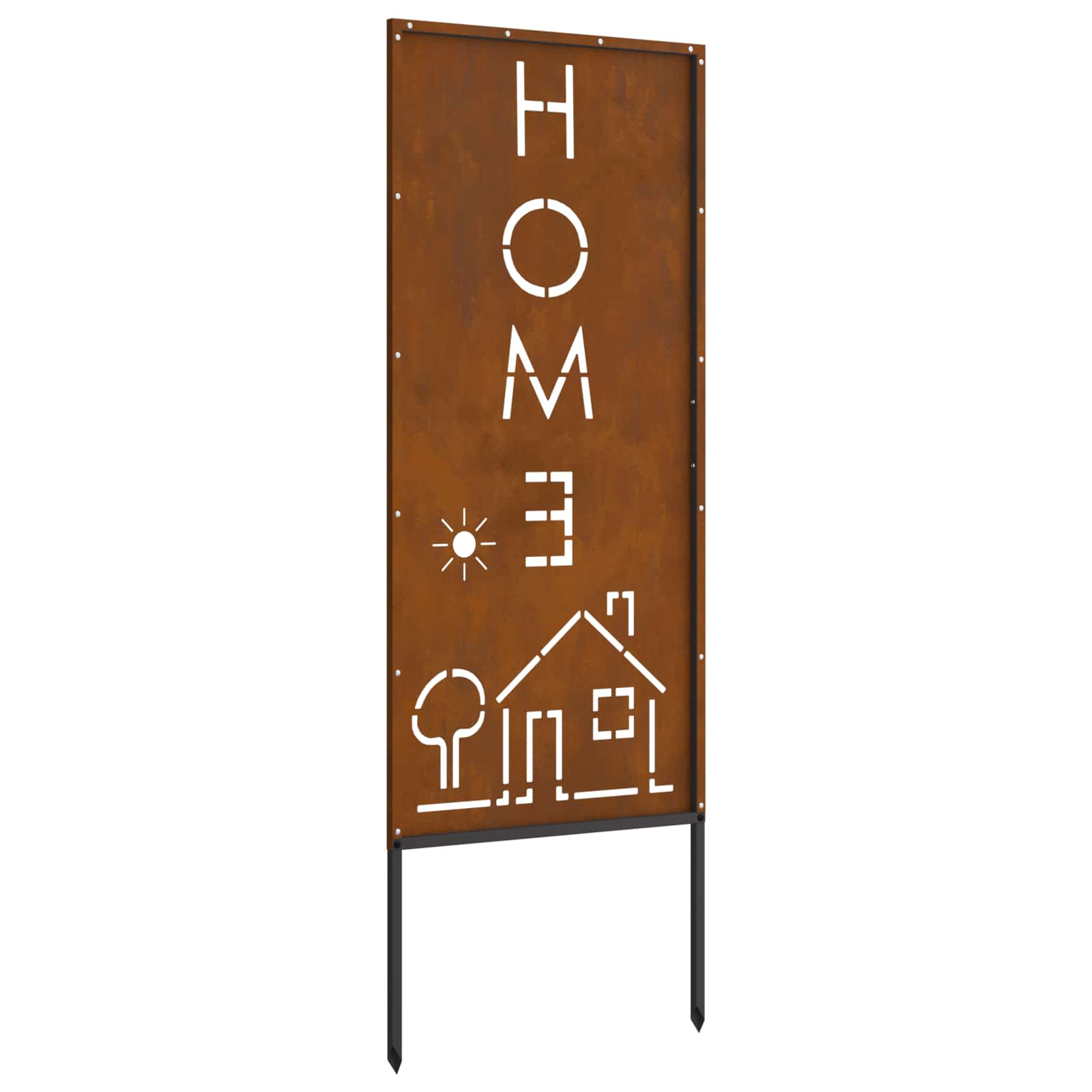 Garten Sichtschutz-Leinwand Rostoptik 50 x 140 cm