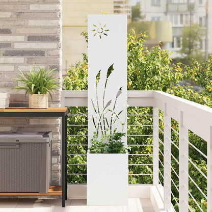 Garten Sichtschutz-Leinwand Weiß 32 x 32 x 150 cm