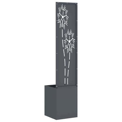 Garten Sichtschutz-Leinwand Floral Anthrazit 32 x 32 x 150 cm
