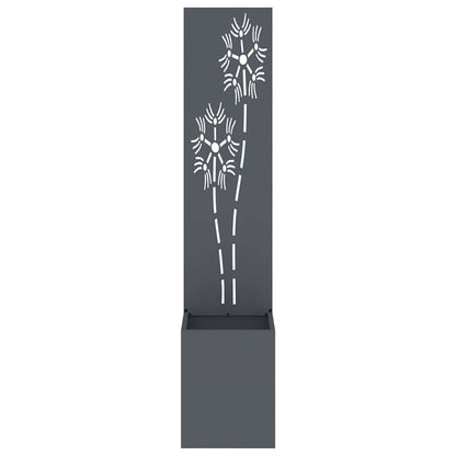 Garten Sichtschutz-Leinwand Floral Anthrazit 32 x 32 x 150 cm