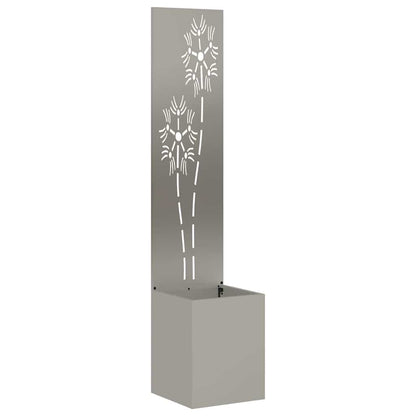 Garten Sichtschutz-Leinwand Floral Rostig 32 x 32 x 150 cm