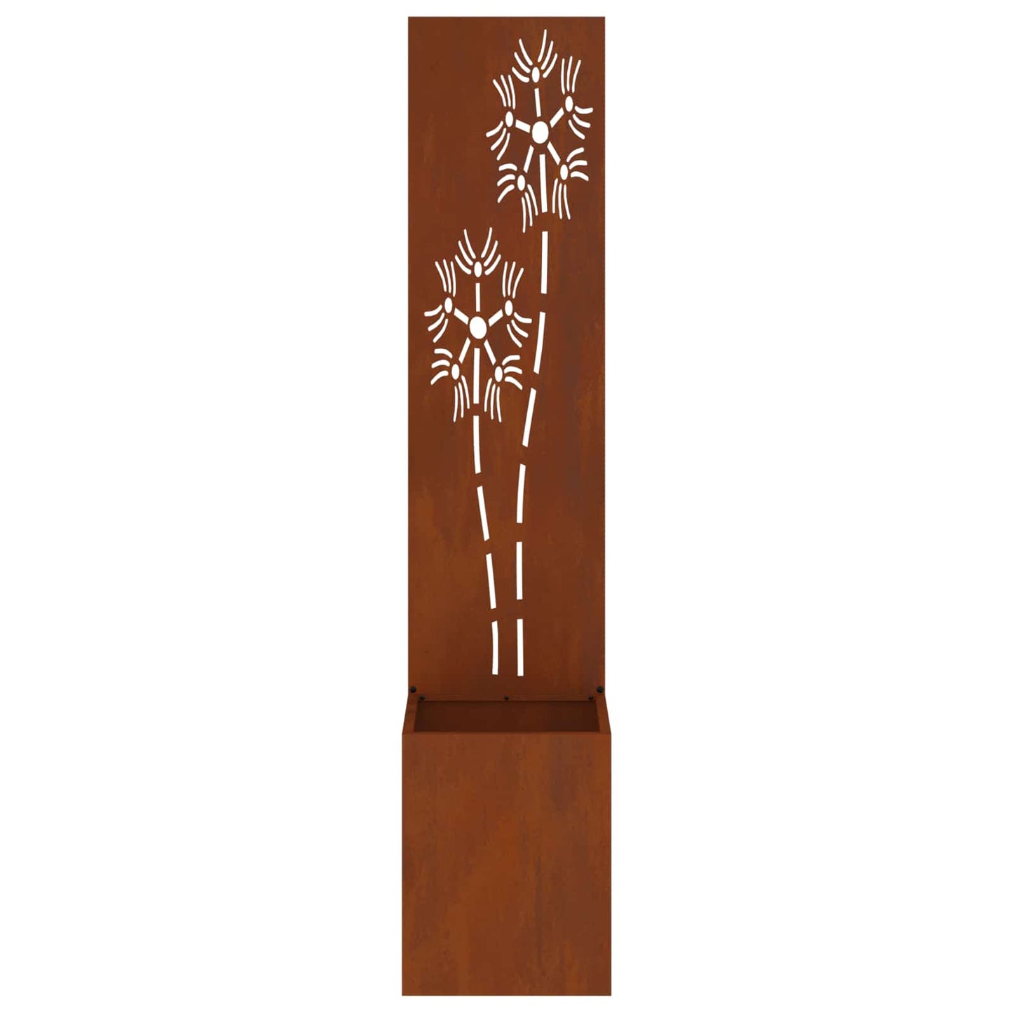 Garten Sichtschutz-Leinwand Floral Rostig 32 x 32 x 150 cm