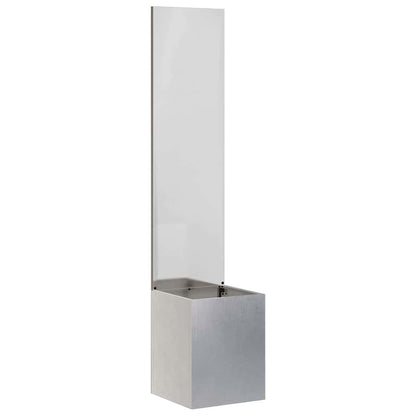 Garten Sichtschutz-Leinwand Silber 32 x 32 x 150 cm Edelstahl