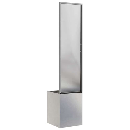 Garten Sichtschutz-Leinwand Silber 32 x 32 x 150 cm Edelstahl