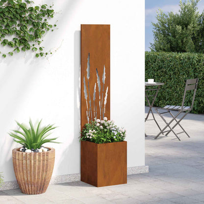 Garten Sichtschutz-Leinwand Rostig 32 x 32 x 150 cm