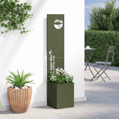 Garten Sichtschutz-Leinwand Olivgrün 32 x 32 x 150 cm