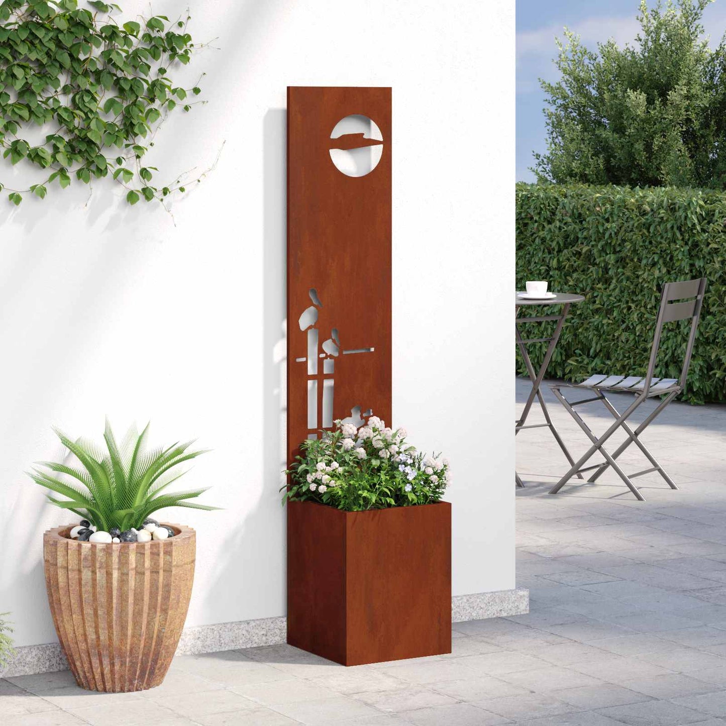 Garten Sichtschutz-Leinwand Rostig 32 x 32 x 150 cm
