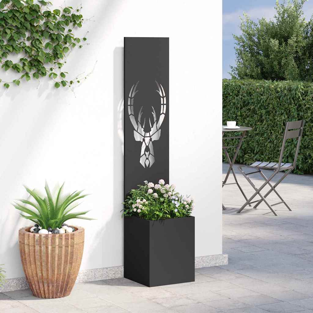 Garten Sichtschutz-Leinwand Tiermuster Schwarz 32 x 32 x 150 cm