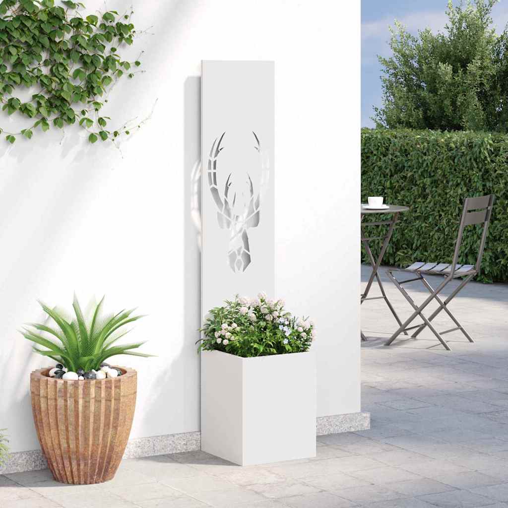 Garten Sichtschutz-Leinwand Tiermuster Weiß 32 x 32 x 150 cm