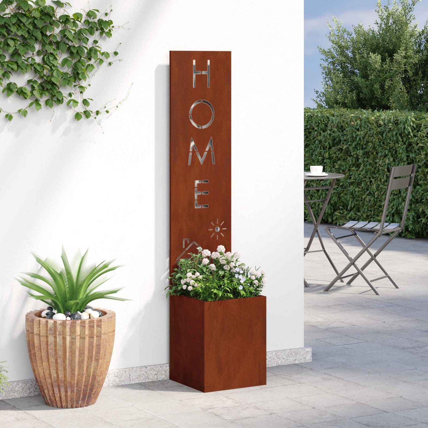 Garten Sichtschutz-Leinwand Rostig 32 x 32 x 150 cm