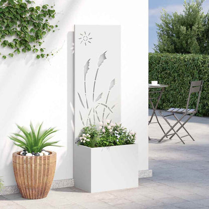 Garten Sichtschutz-Leinwand Weiß 50 x 32 x 150 cm