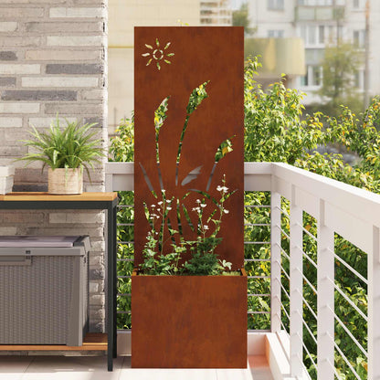 Garten Sichtschutz-Leinwand Rostig 50 x 32 x 150 cm