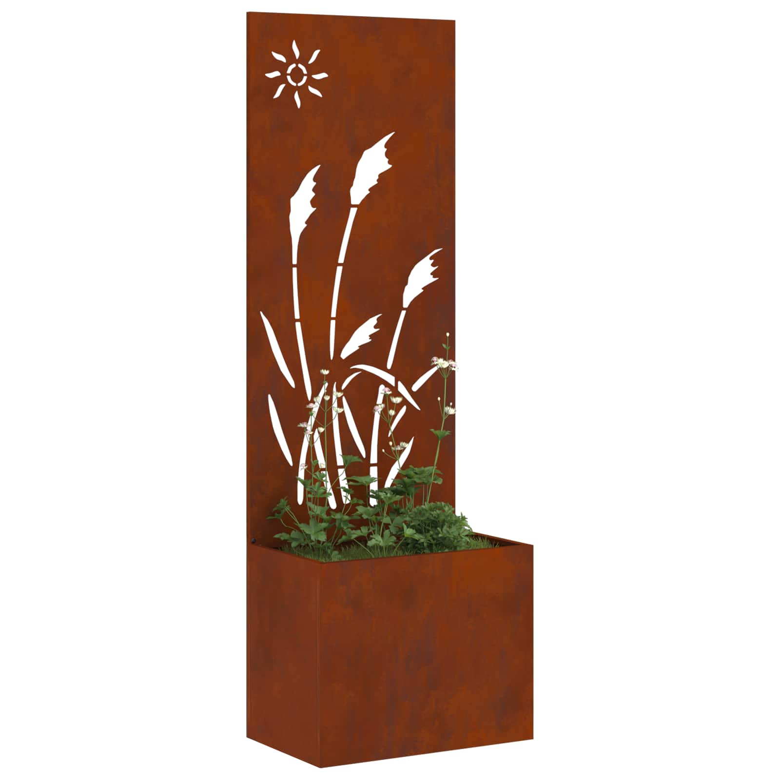 Garten Sichtschutz-Leinwand Rostig 50 x 32 x 150 cm
