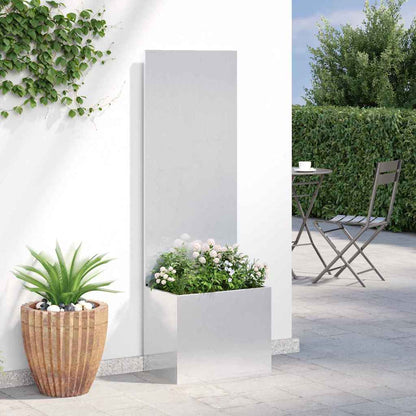 Garten Sichtschutz-Leinwand Silber 50 x 32 x 150 cm Edelstahl