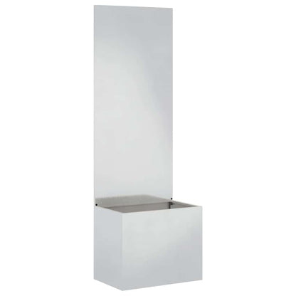 Garten Sichtschutz-Leinwand Silber 50 x 32 x 150 cm Edelstahl