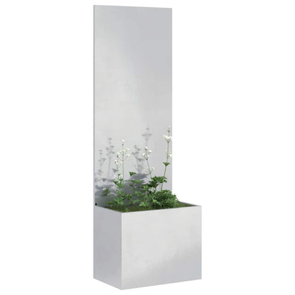 Garten Sichtschutz-Leinwand Silber 50 x 32 x 150 cm Edelstahl