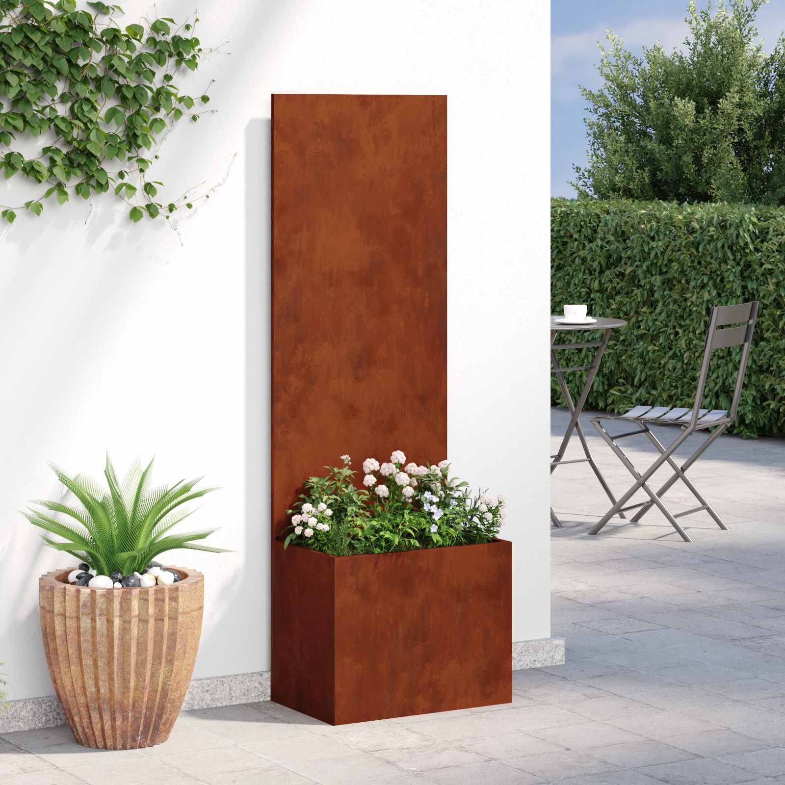 Garten Sichtschutz-Leinwand Rostig 50 x 32 x 150 cm