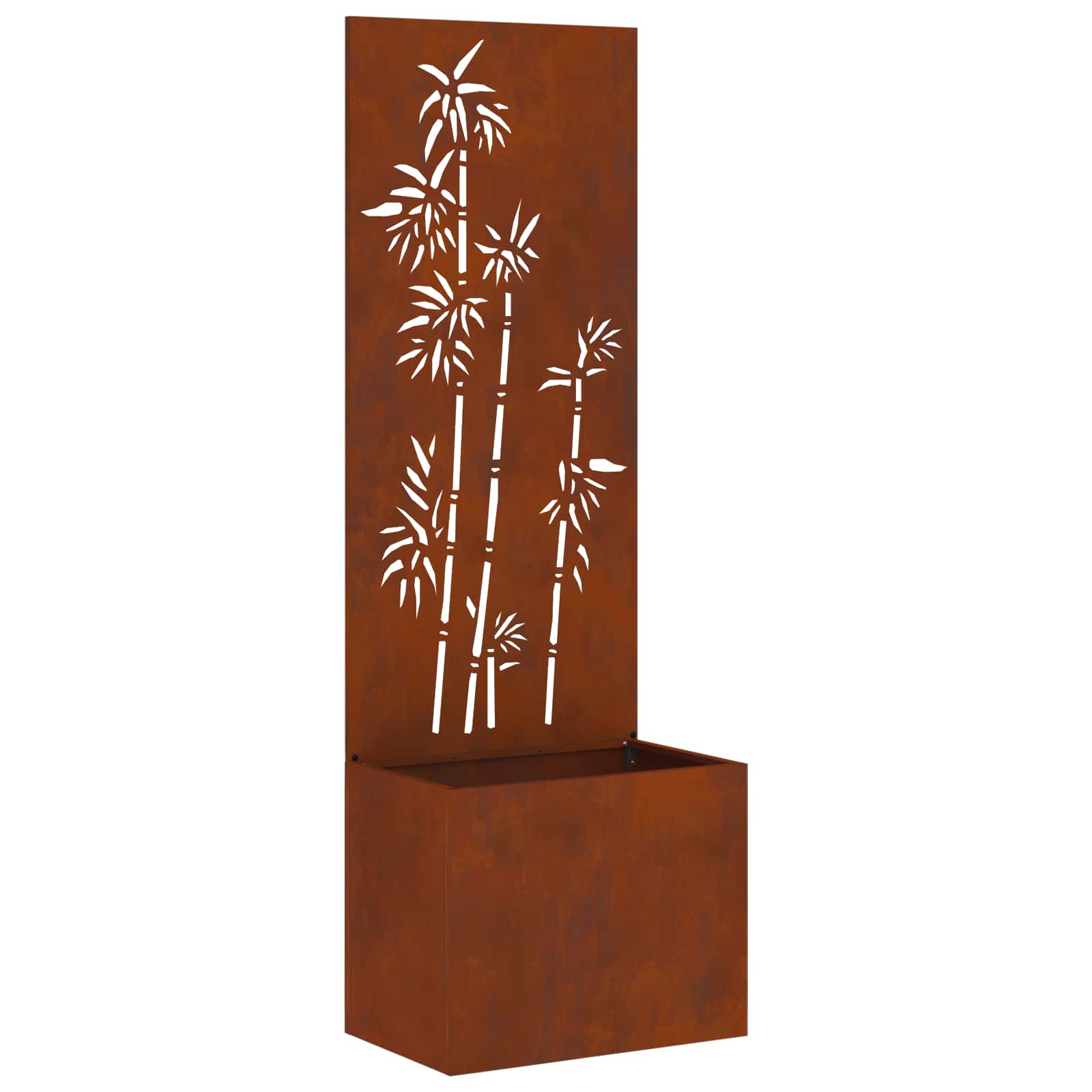 Garten Sichtschutz-Leinwand Floral Rostig 50 x 32 x 150 cm