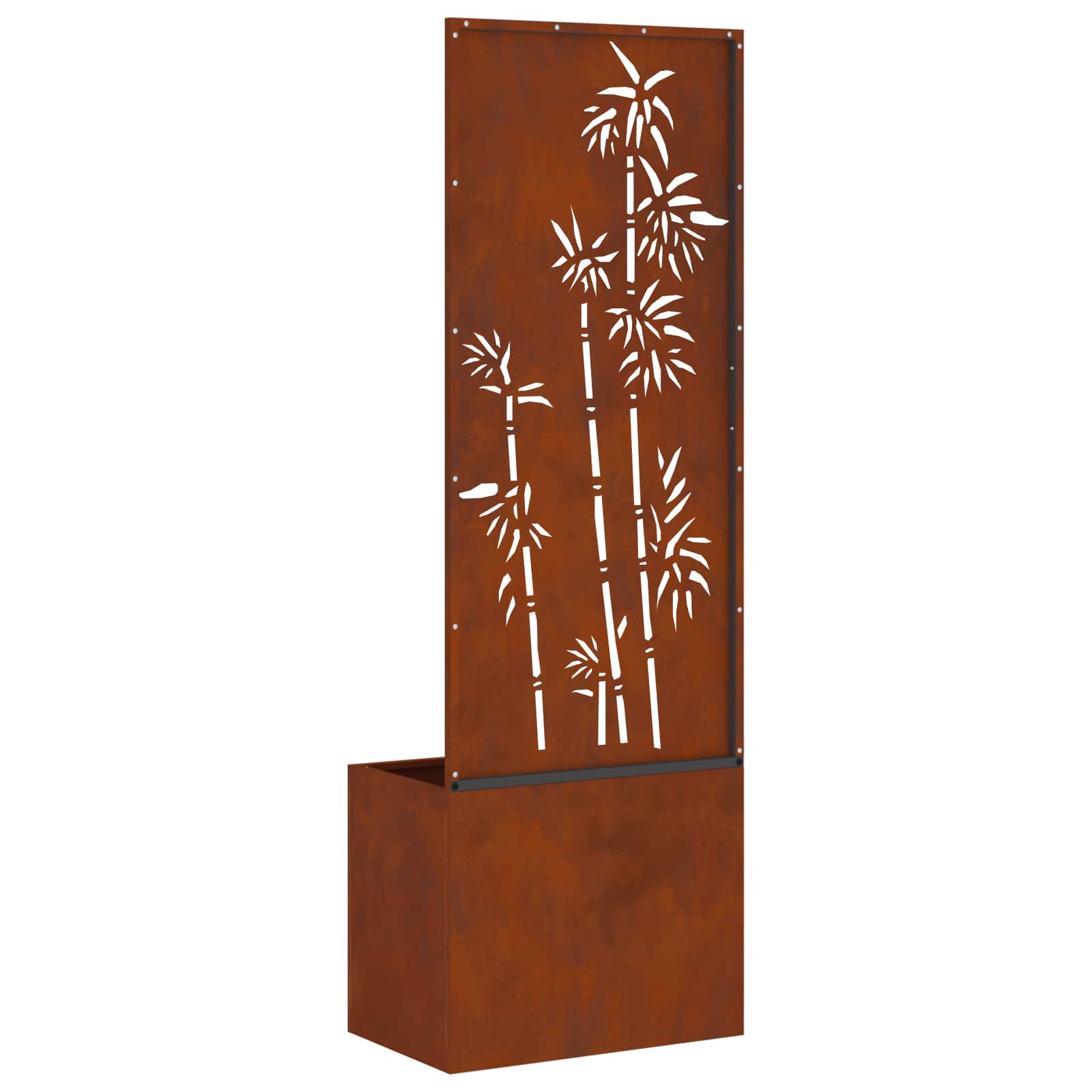 Garten Sichtschutz-Leinwand Floral Rostig 50 x 32 x 150 cm