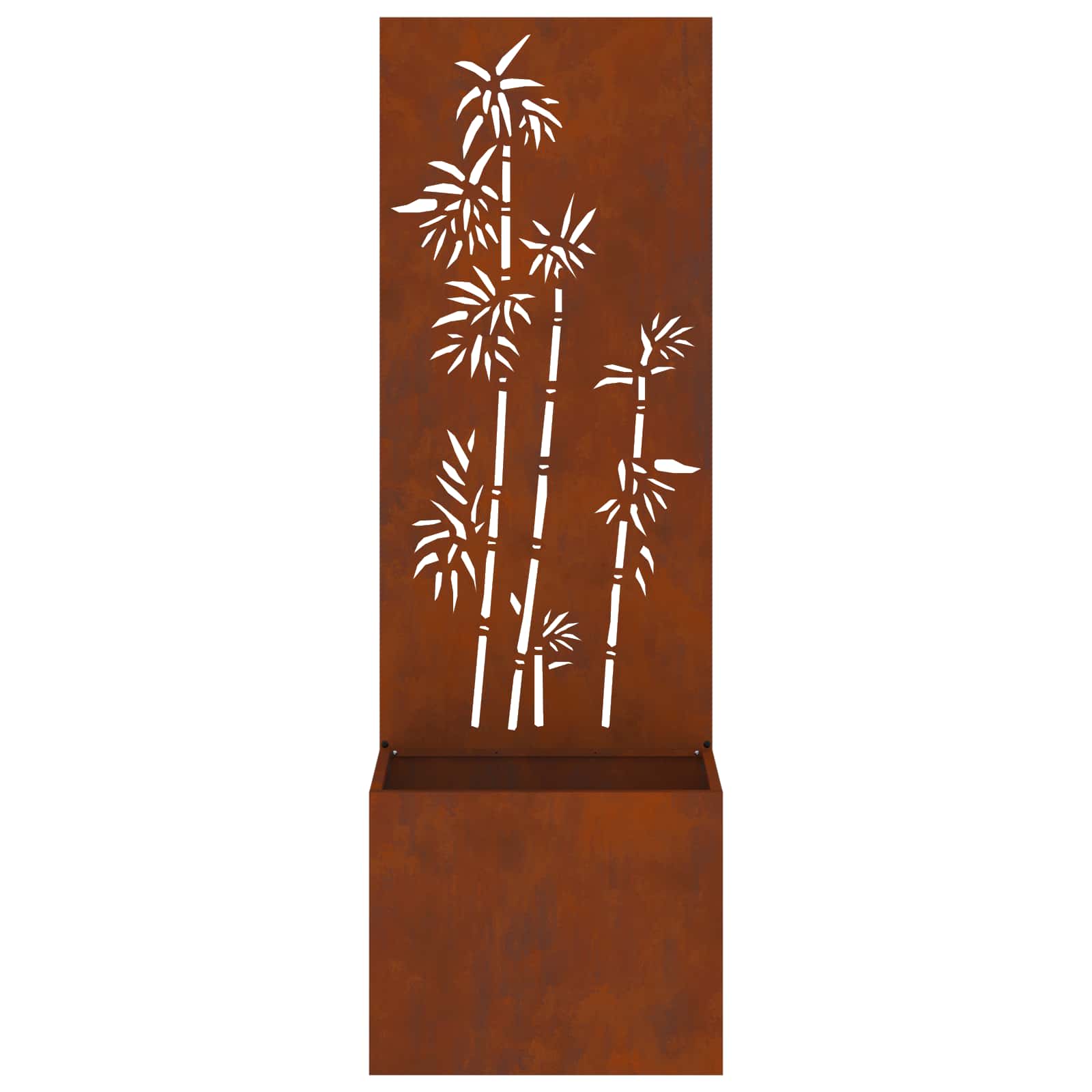 Garten Sichtschutz-Leinwand Floral Rostig 50 x 32 x 150 cm