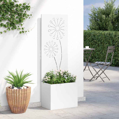 Garten Sichtschutz-Leinwand Weiß 50 x 32 x 150 cm