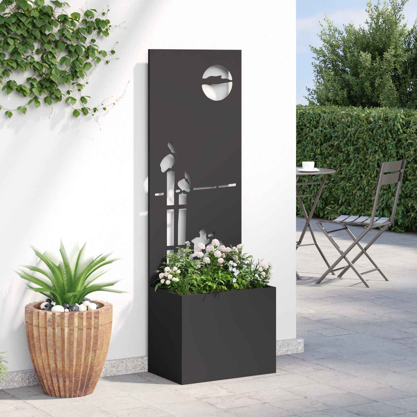 Garten Sichtschutz-Leinwand Schwarz 50 x 32 x 150 cm
