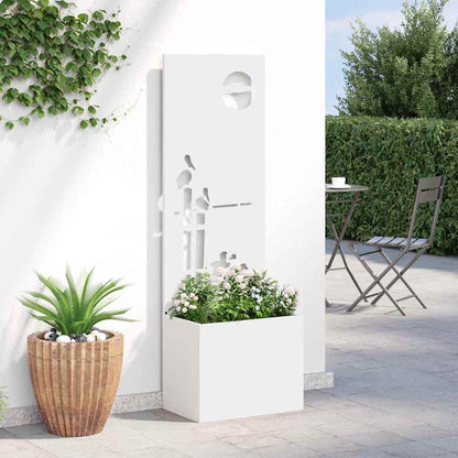 Garten Sichtschutz-Leinwand Weiß 50 x 32 x 150 cm