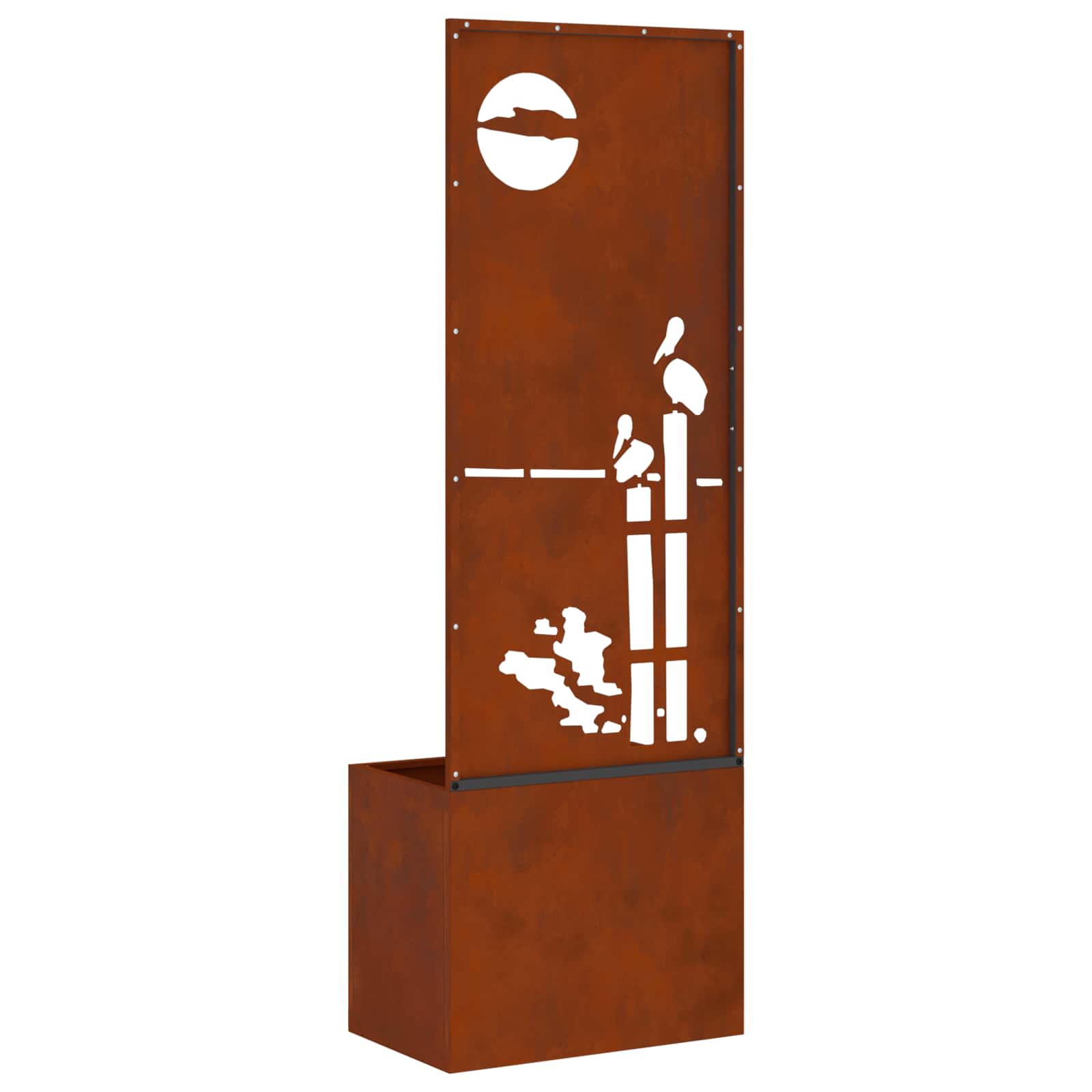 Garten Sichtschutz-Leinwand Rostig 50 x 32 x 150 cm