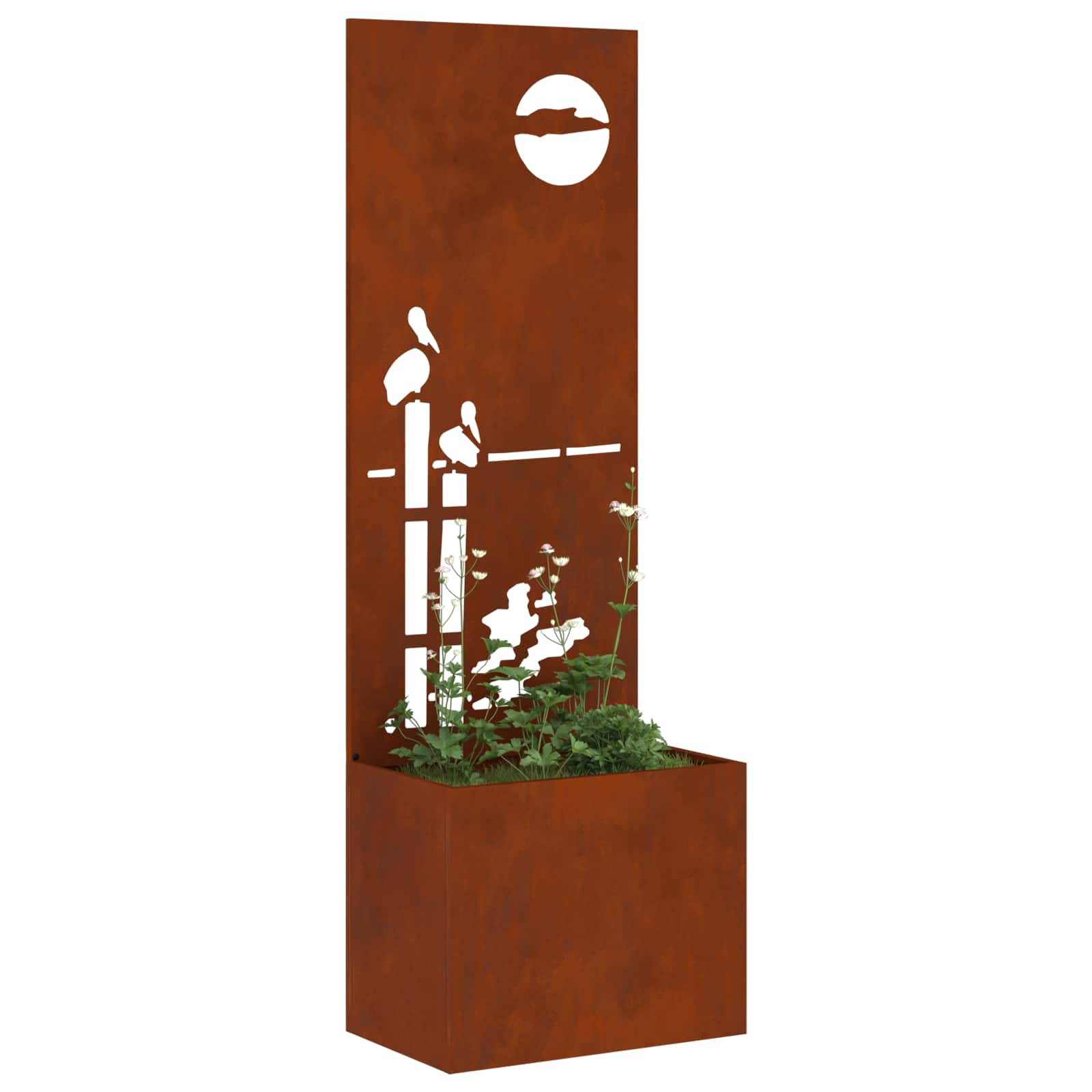 Garten Sichtschutz-Leinwand Rostig 50 x 32 x 150 cm