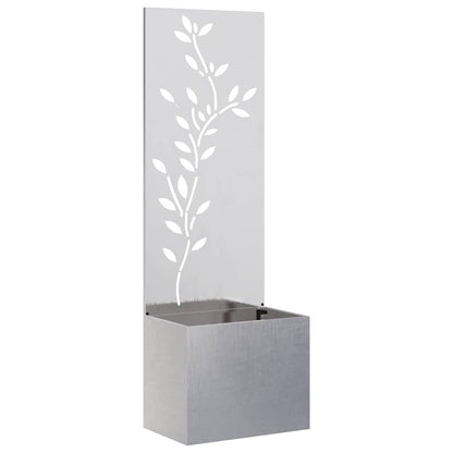 Garten Sichtschutz-Leinwand Silber 50 x 32 x 150 cm Edelstahl