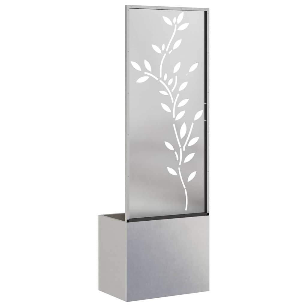 Garten Sichtschutz-Leinwand Silber 50 x 32 x 150 cm Edelstahl