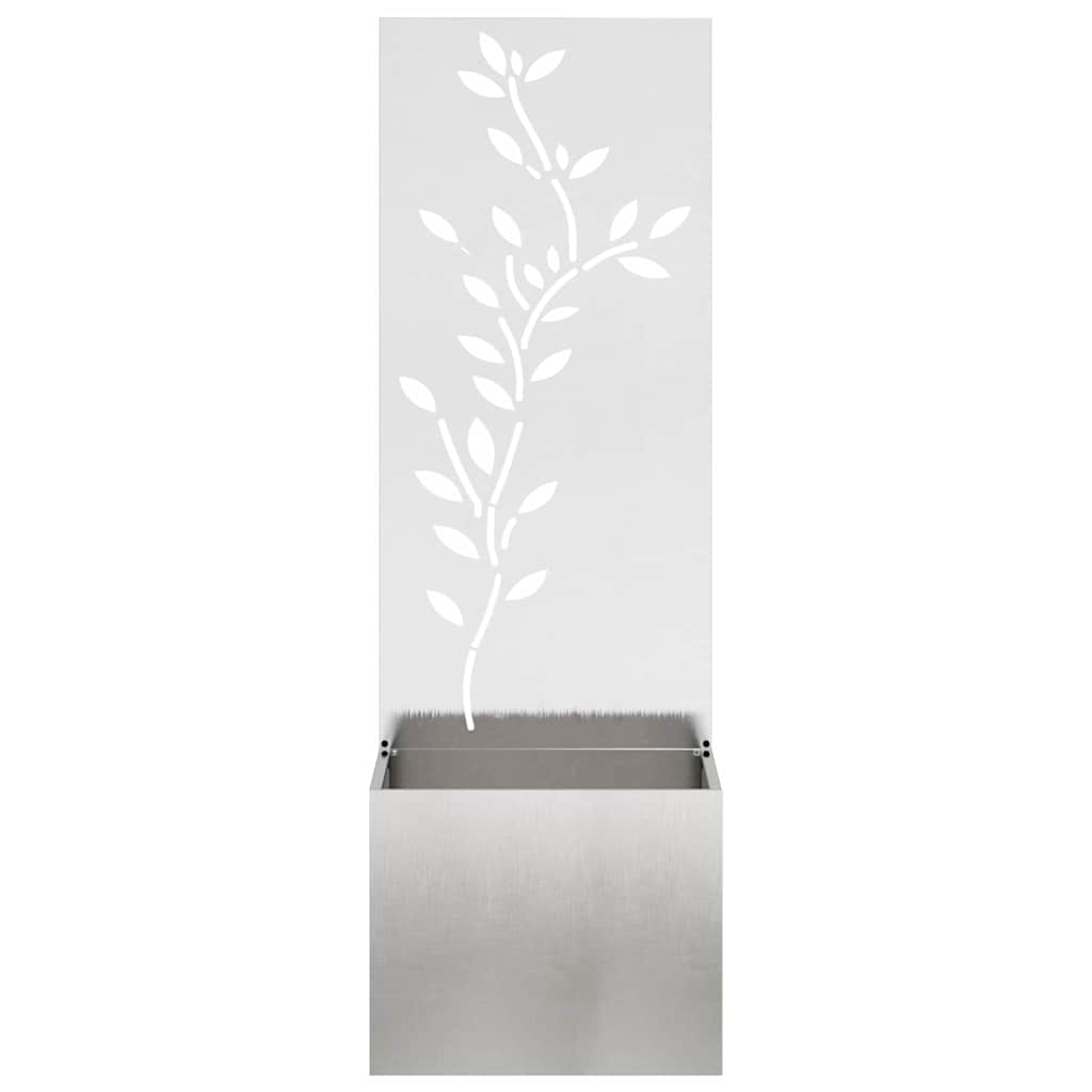 Garten Sichtschutz-Leinwand Silber 50 x 32 x 150 cm Edelstahl