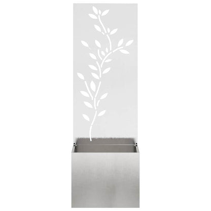 Garten Sichtschutz-Leinwand Silber 50 x 32 x 150 cm Edelstahl
