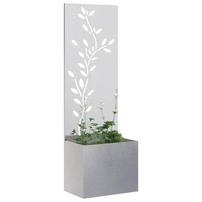 Garten Sichtschutz-Leinwand Silber 50 x 32 x 150 cm Edelstahl