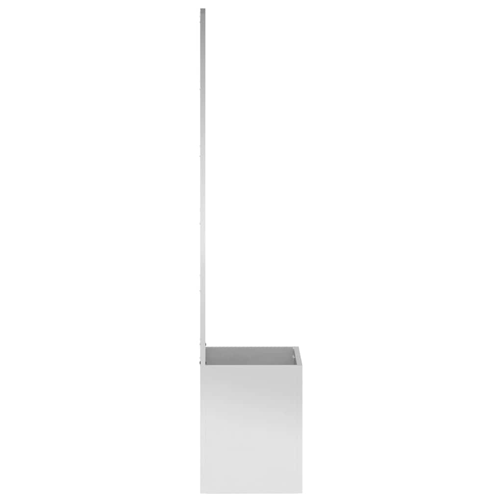 Garten Sichtschutz-Leinwand Floral Silber 50 x 32 x 150 cm