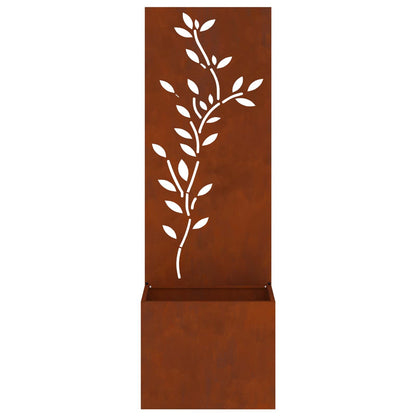Garten Sichtschutz-Leinwand Floral Rostig 50 x 32 x 150 cm