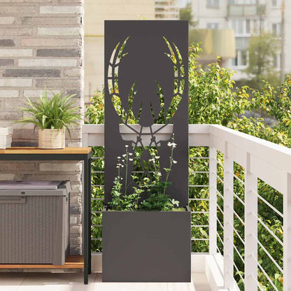 Garten Sichtschutz-Leinwand Tiermuster Schwarz 50 x 32 x 150 cm