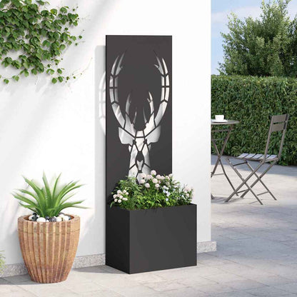 Garten Sichtschutz-Leinwand Tiermuster Schwarz 50 x 32 x 150 cm