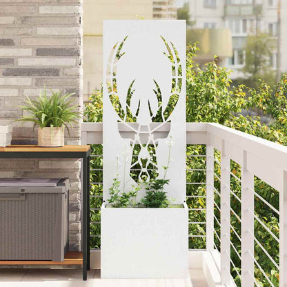 Garten Sichtschutz-Leinwand Tiermuster Weiß 50 x 32 x 150 cm