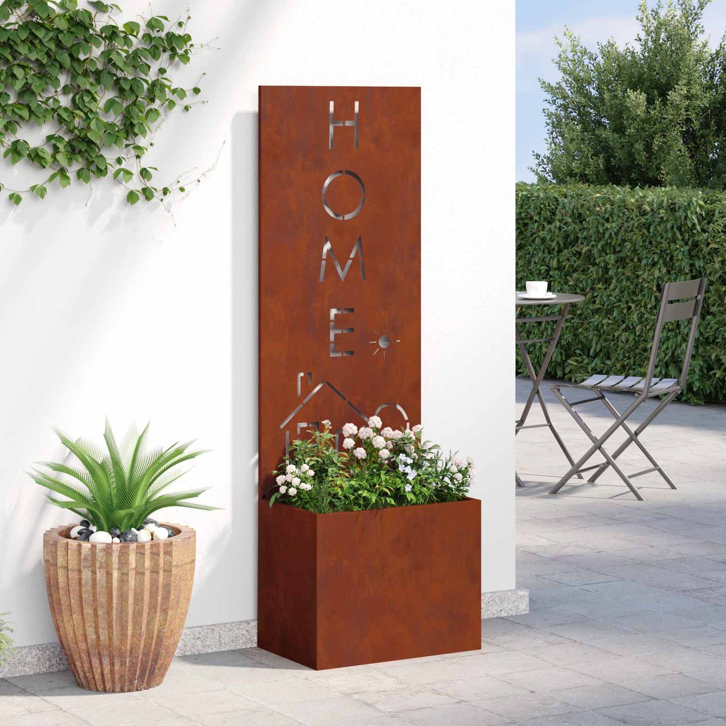 Garten Sichtschutz-Leinwand Rostig 50 x 32 x 150 cm