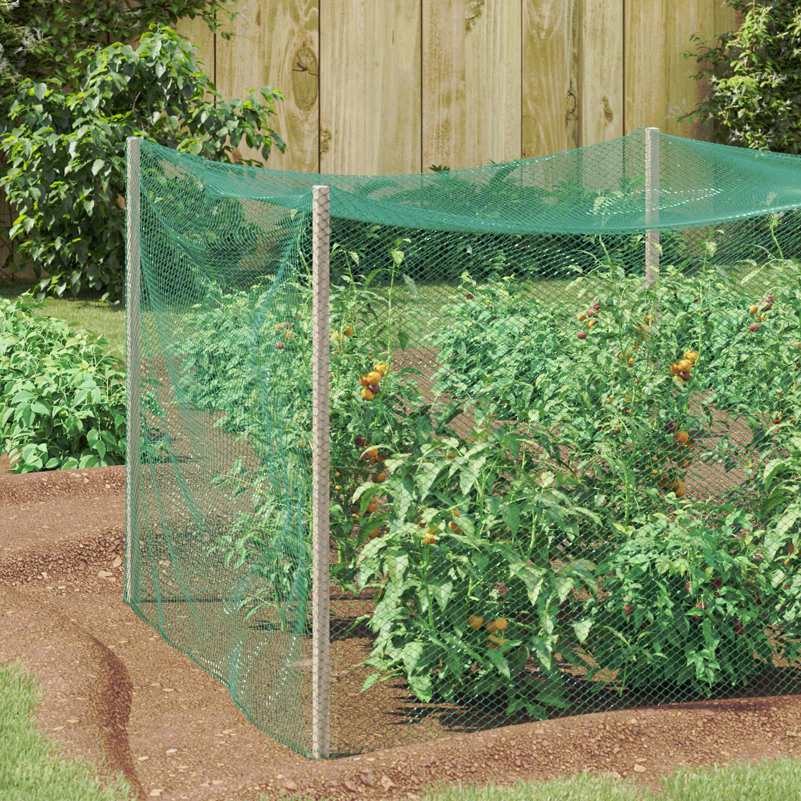 Vogelschutznetz Grün 4 x 10 m Polyethylen