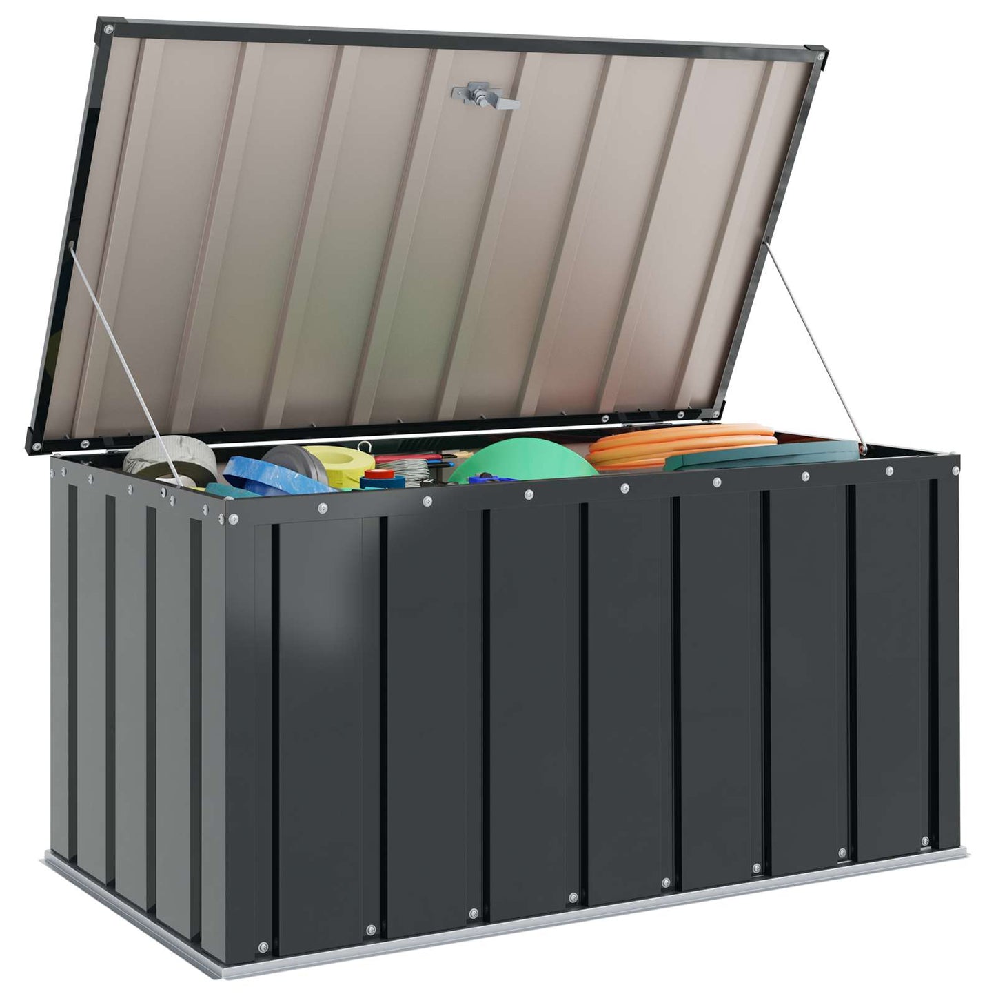 Gartenlagerbox Schwarz 101 x 56,5 x 50 cm Stahl