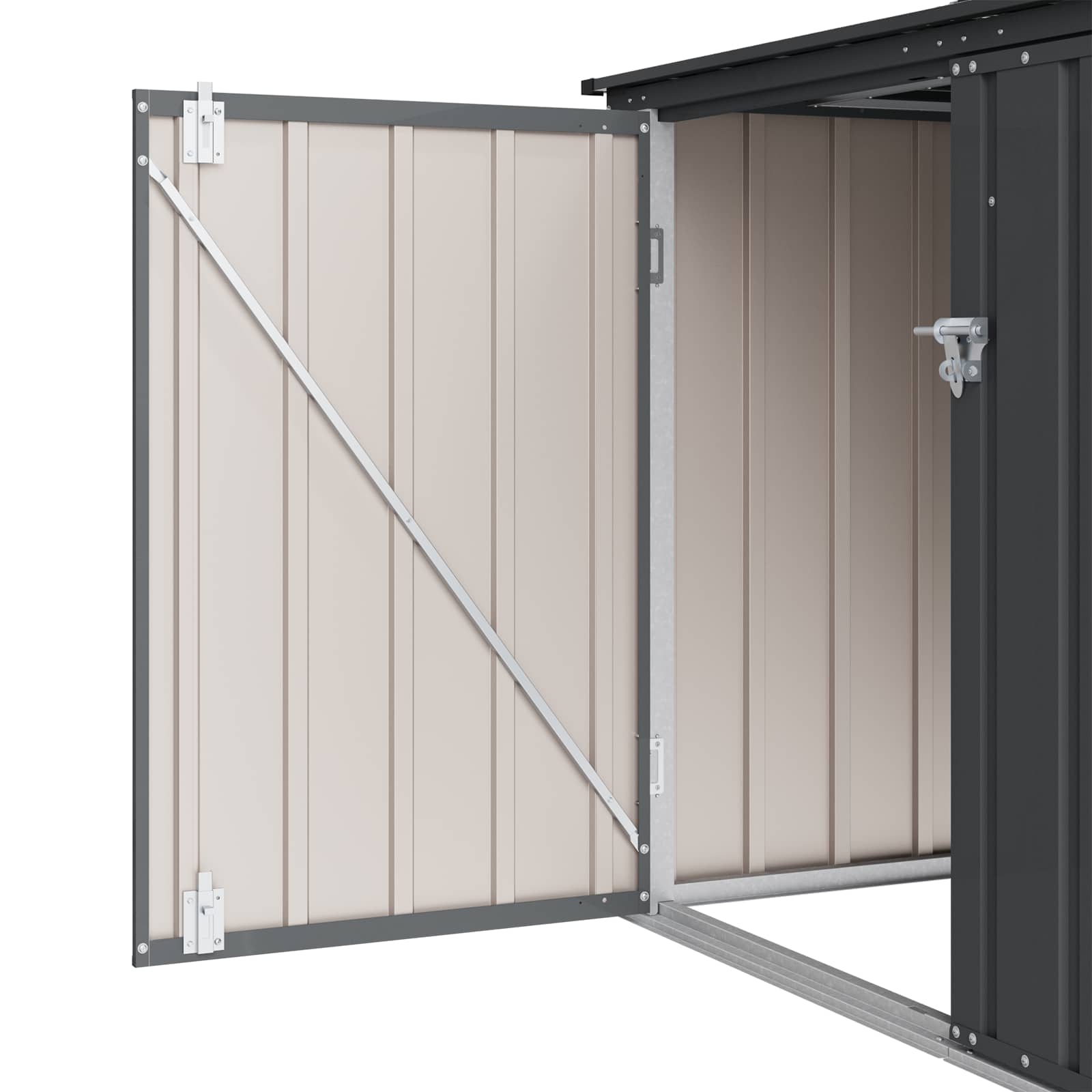 Gartenlagerbox Schwarz 151,5 x 107 x 100 cm Stahl