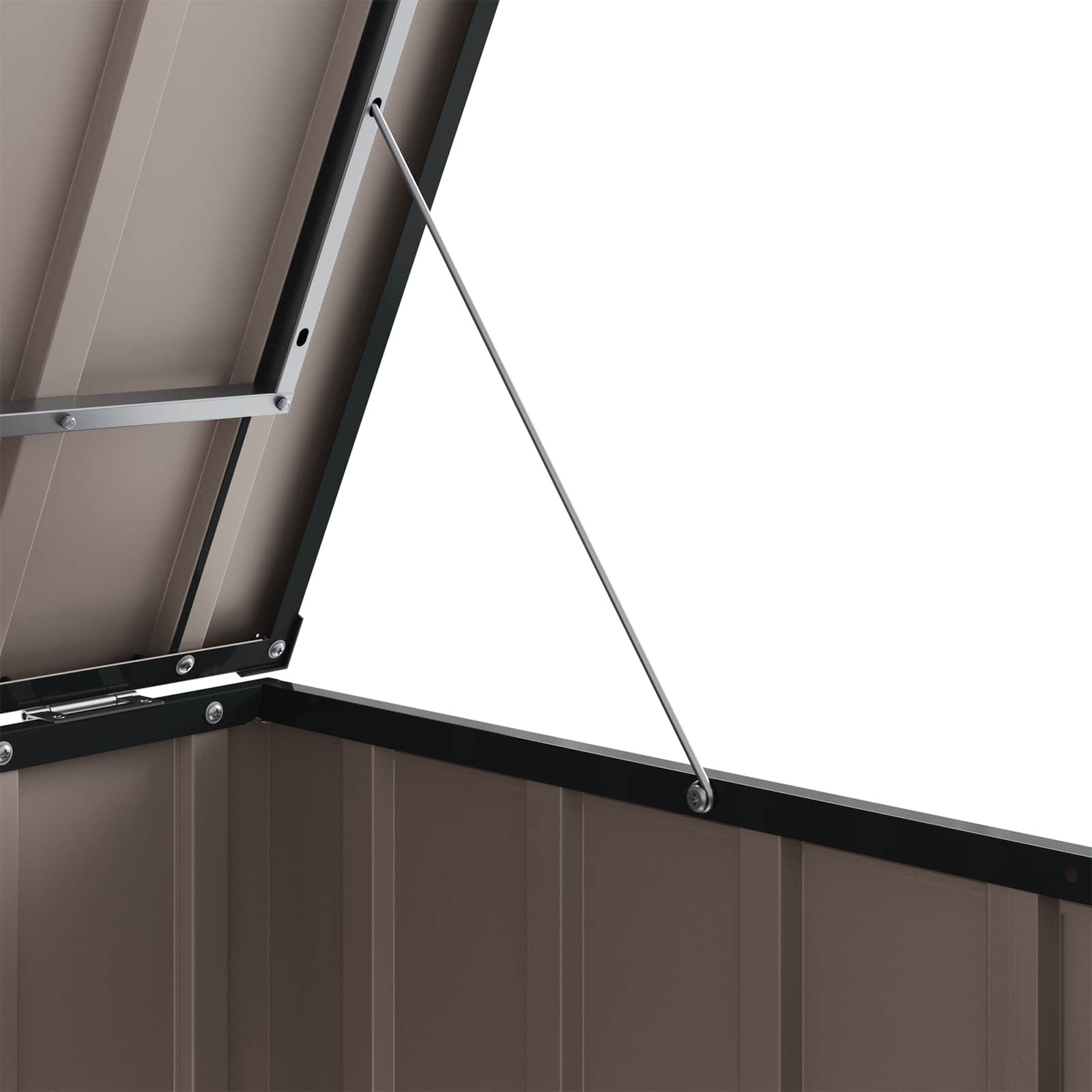 Gartenlagerbox Schwarz 151,5 x 107 x 100 cm Stahl